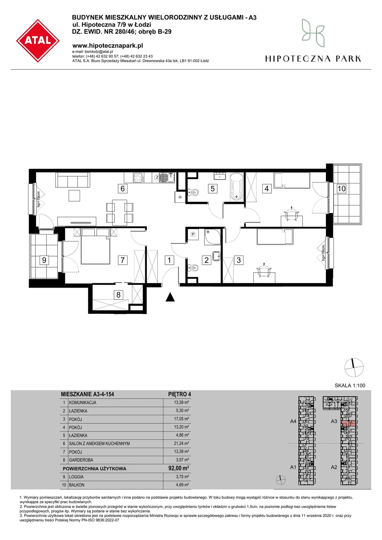 Unit A3-4-154 — Hipoteczna 7/9