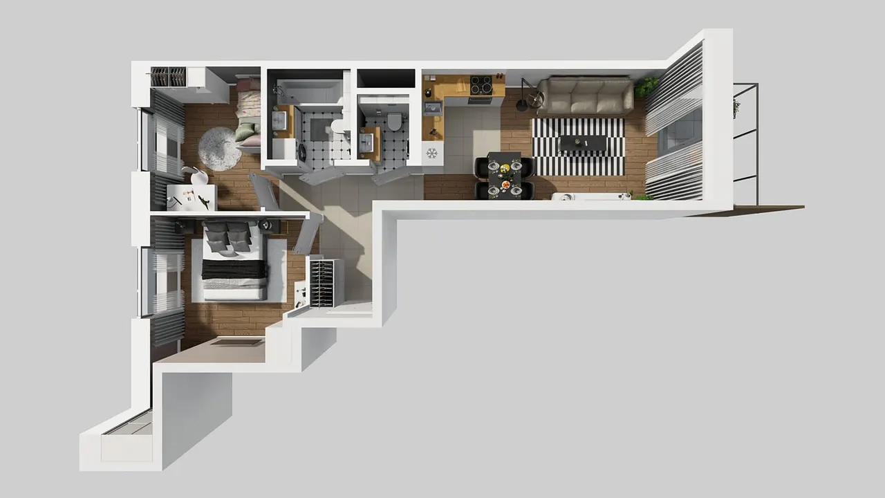 Лот APARTAMENTY BEETHOVENA_1_1_B_MK_44 — Józefa Piusa Dziekońskiego