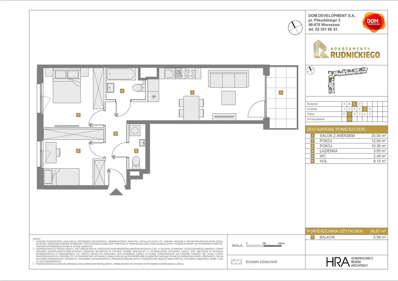 Лот APARTAMENTY RUDNICKIEGO_3_1_C_MK_119 — gen. Klemensa Stanisława Rudnickiego 5