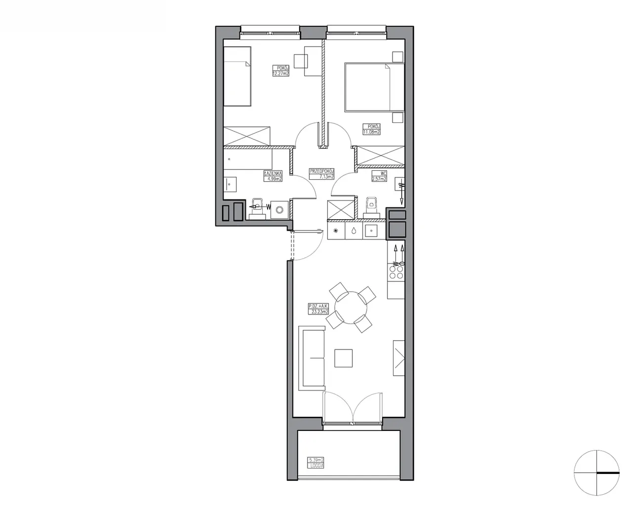 Unit KR5/F/2/1 — Apartamenty Krakowska
