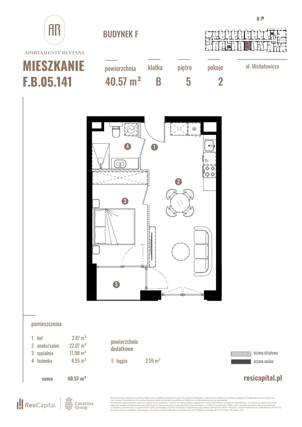 Lokal F/B/F.B.05.141 — Reytana, Michałowicza, Sikornik