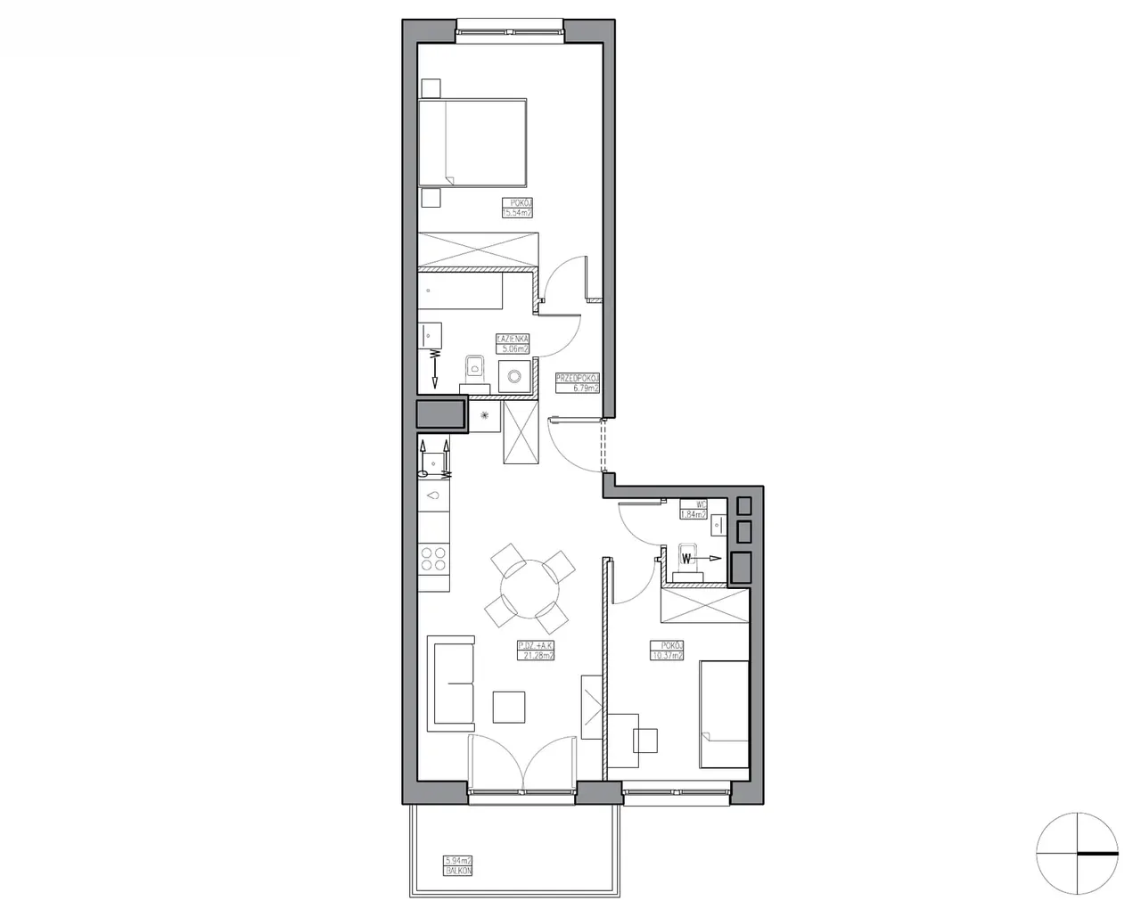 Unit KR5/A/4/1 — Apartamenty Krakowska