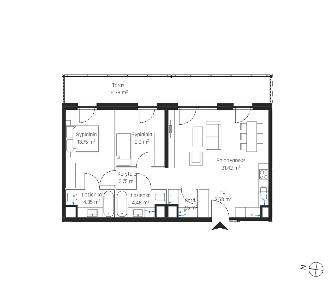 Лот 6M23 — Nadmotławie Apartments