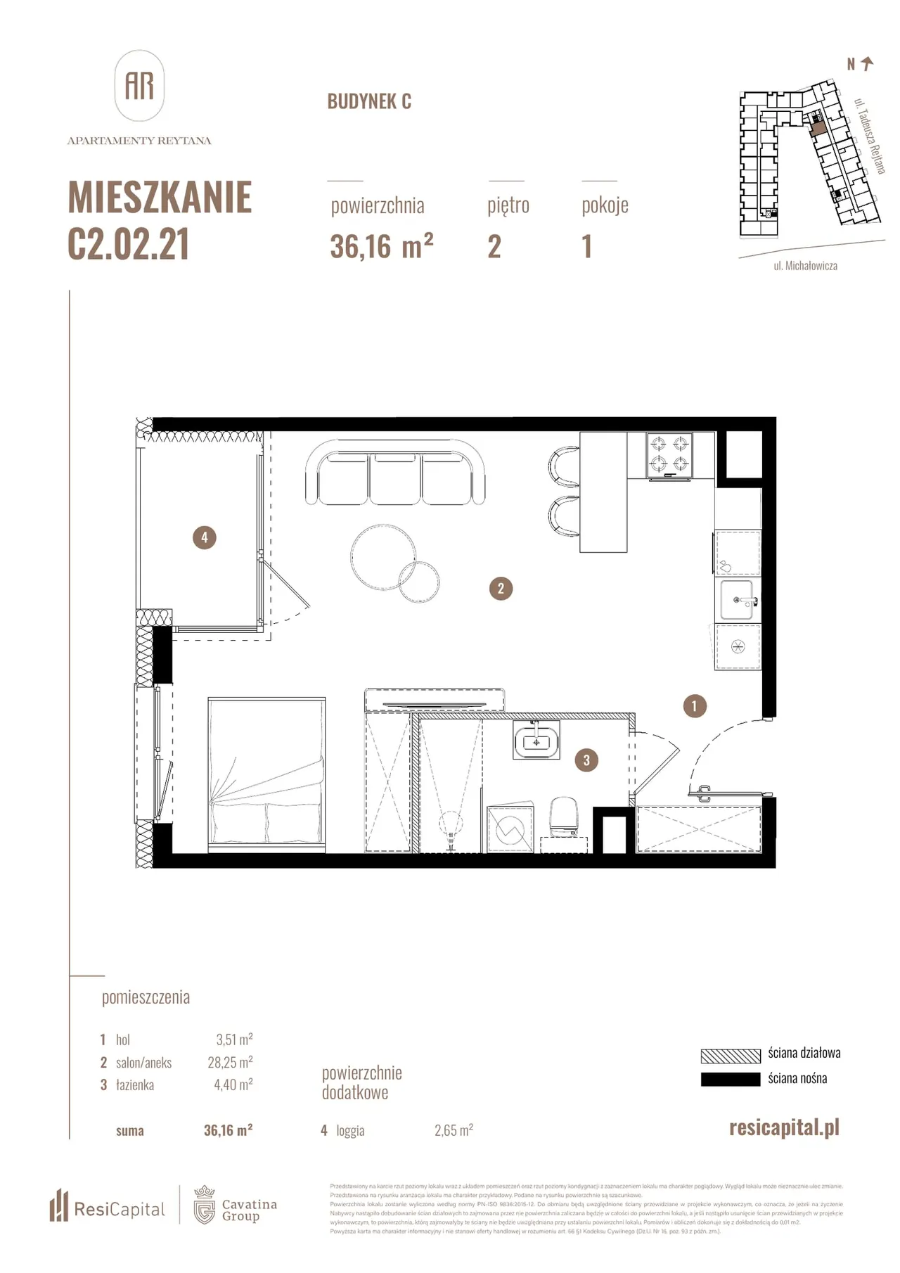 Лот C/C2.02.21 — Reytana, Michałowicza, Sikornik
