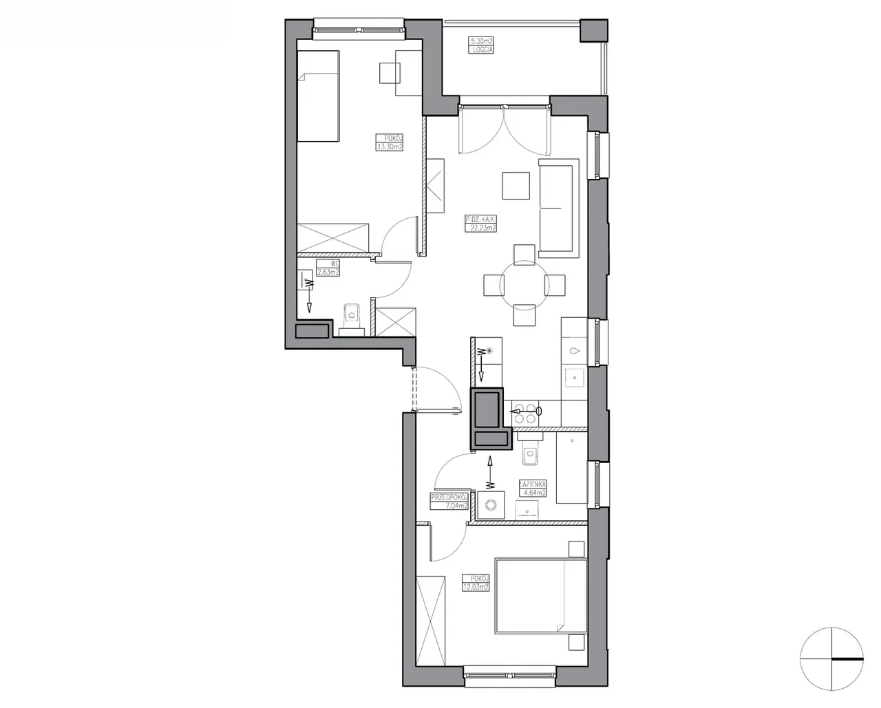 Unit KR5/B/10/3 — Apartamenty Krakowska
