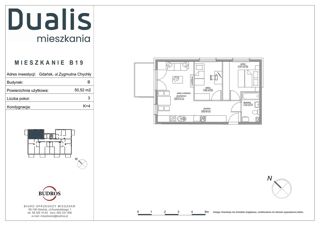 Unit B19 — Chychły, Gdańsk (Dualis mieszkania II)