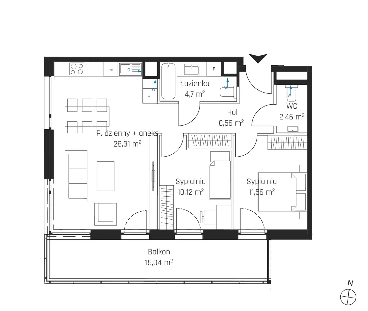 Лот 4M02 — Nadmotławie Apartments
