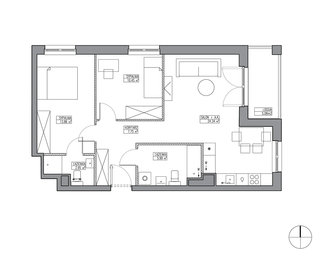 Unit KR6/B/2/1 — Apartamenty Krakowska