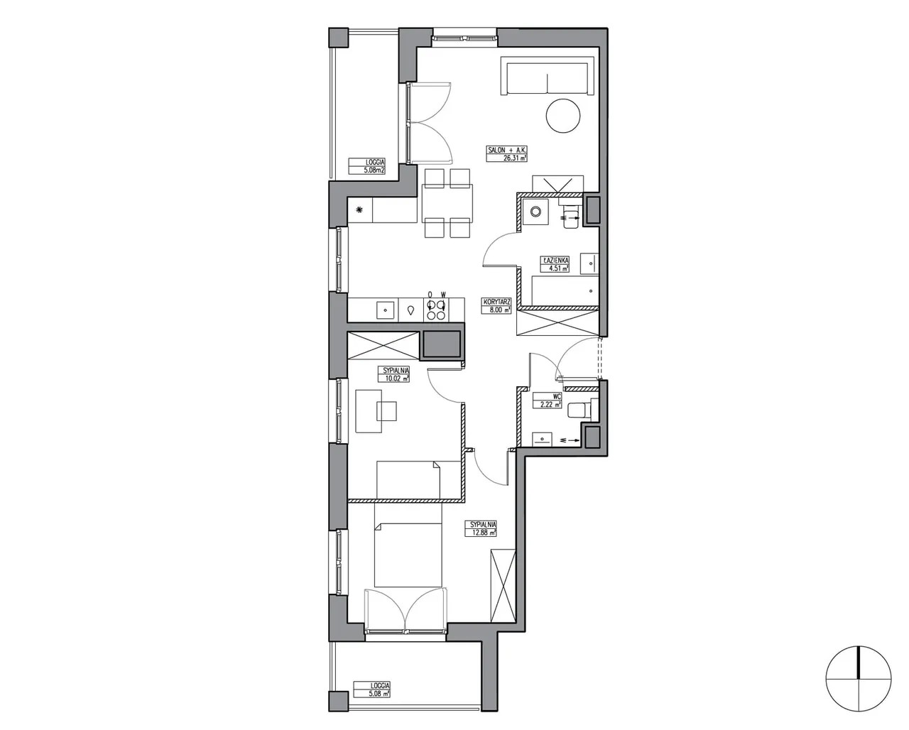 Unit KR6/B/6/5 — Apartamenty Krakowska