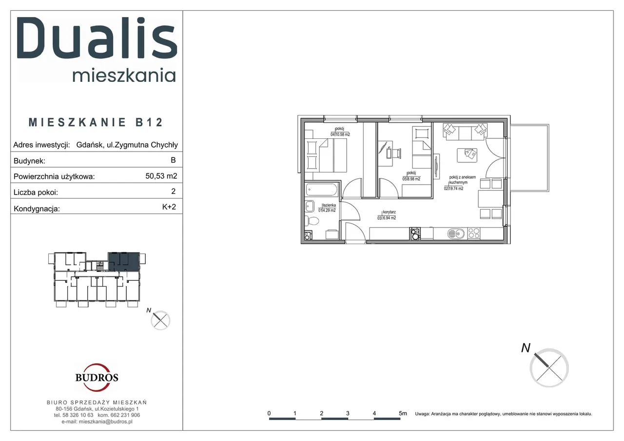Unit B12 — Chychły, Gdańsk (Dualis mieszkania II)