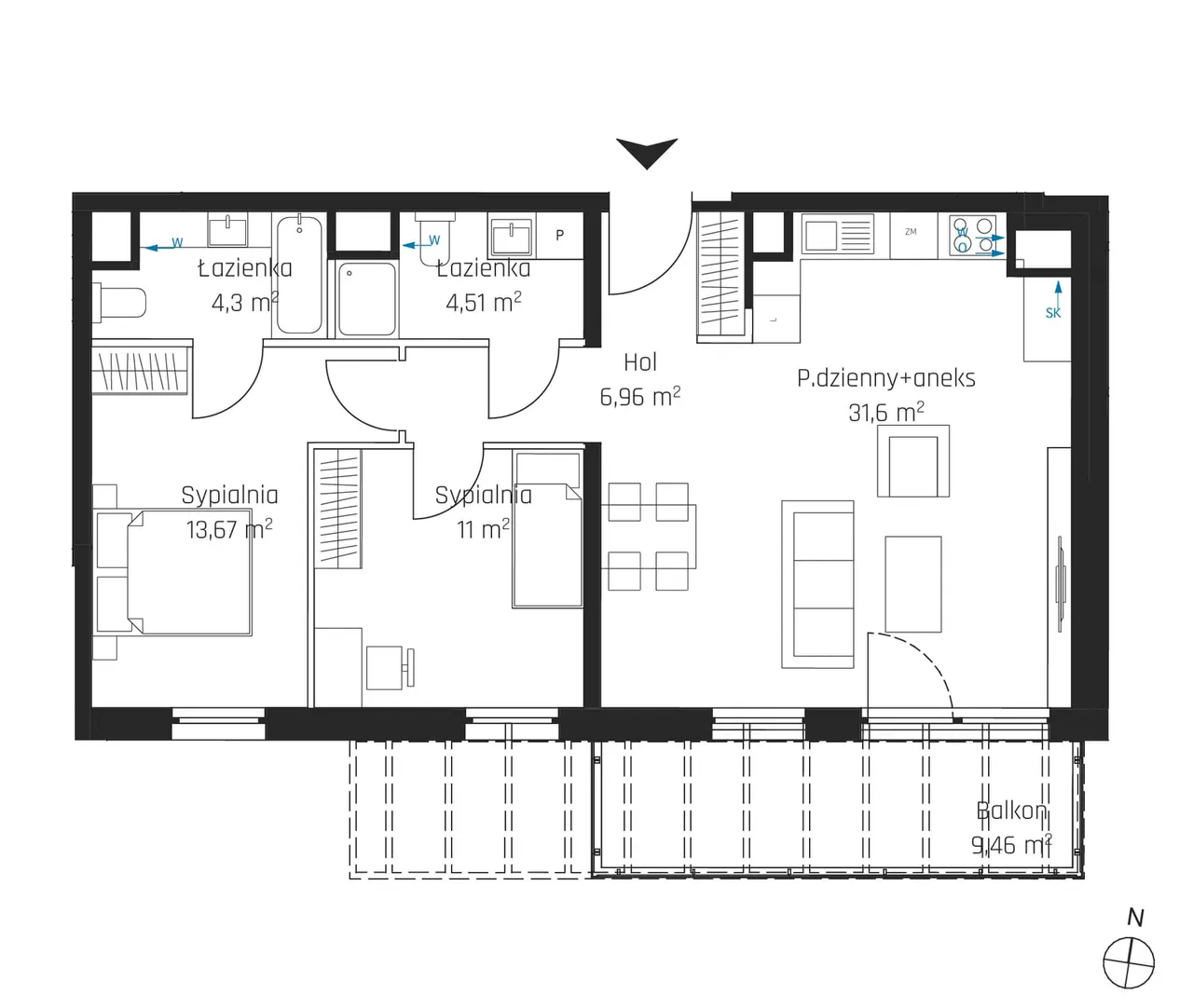 Лот 6M15 — Nadmotławie Apartments