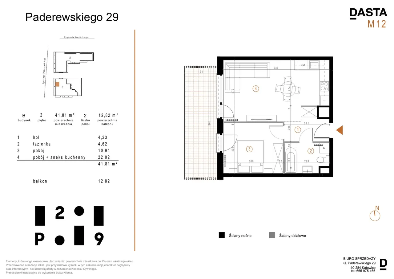 Unit B/M12 — Panorama 3 Stawy ul. Pułaskiego 23