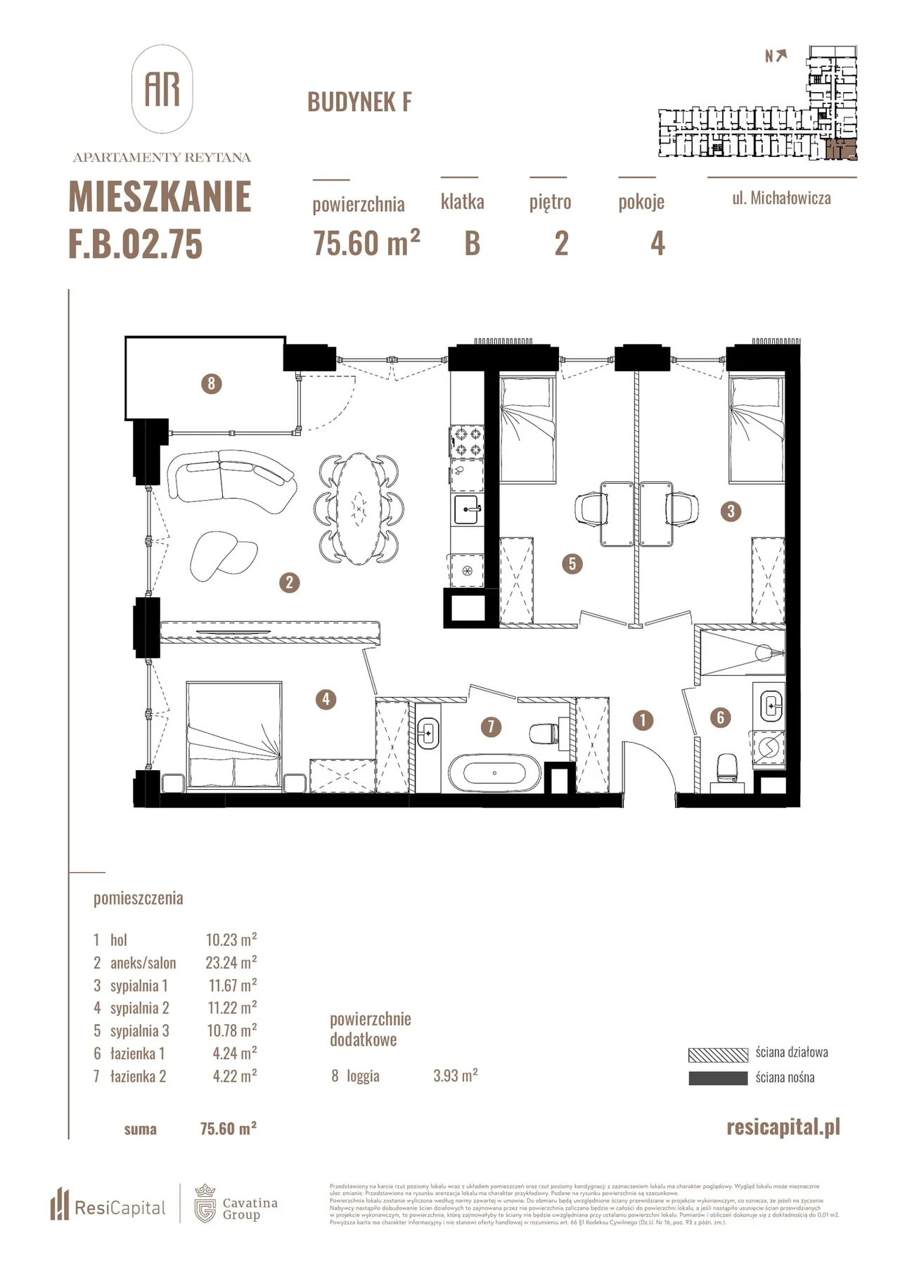Лот F/B/F.B.02.75 — Reytana, Michałowicza, Sikornik