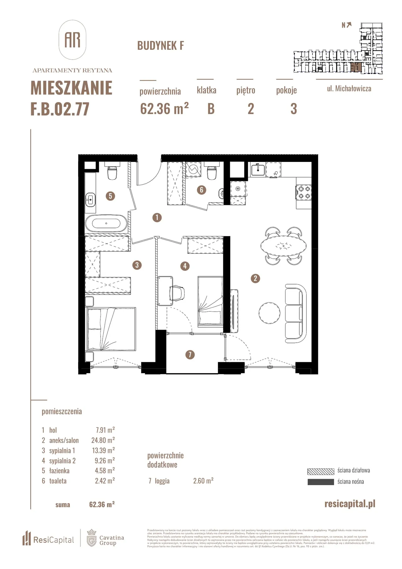 Лот F/B/F.B.02.77 — Reytana, Michałowicza, Sikornik