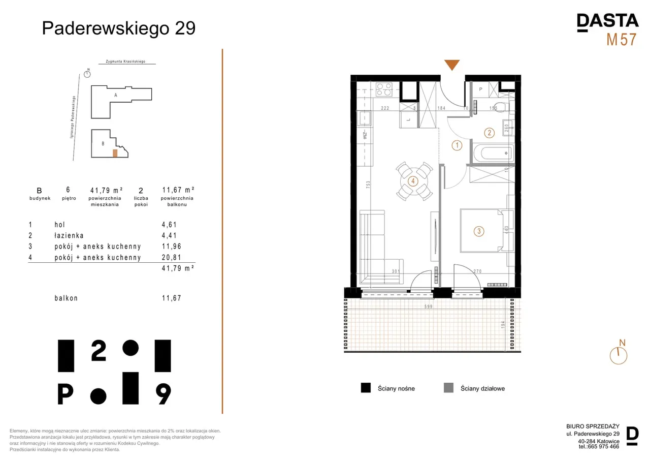 Unit B/M57 — Panorama 3 Stawy ul. Pułaskiego 23