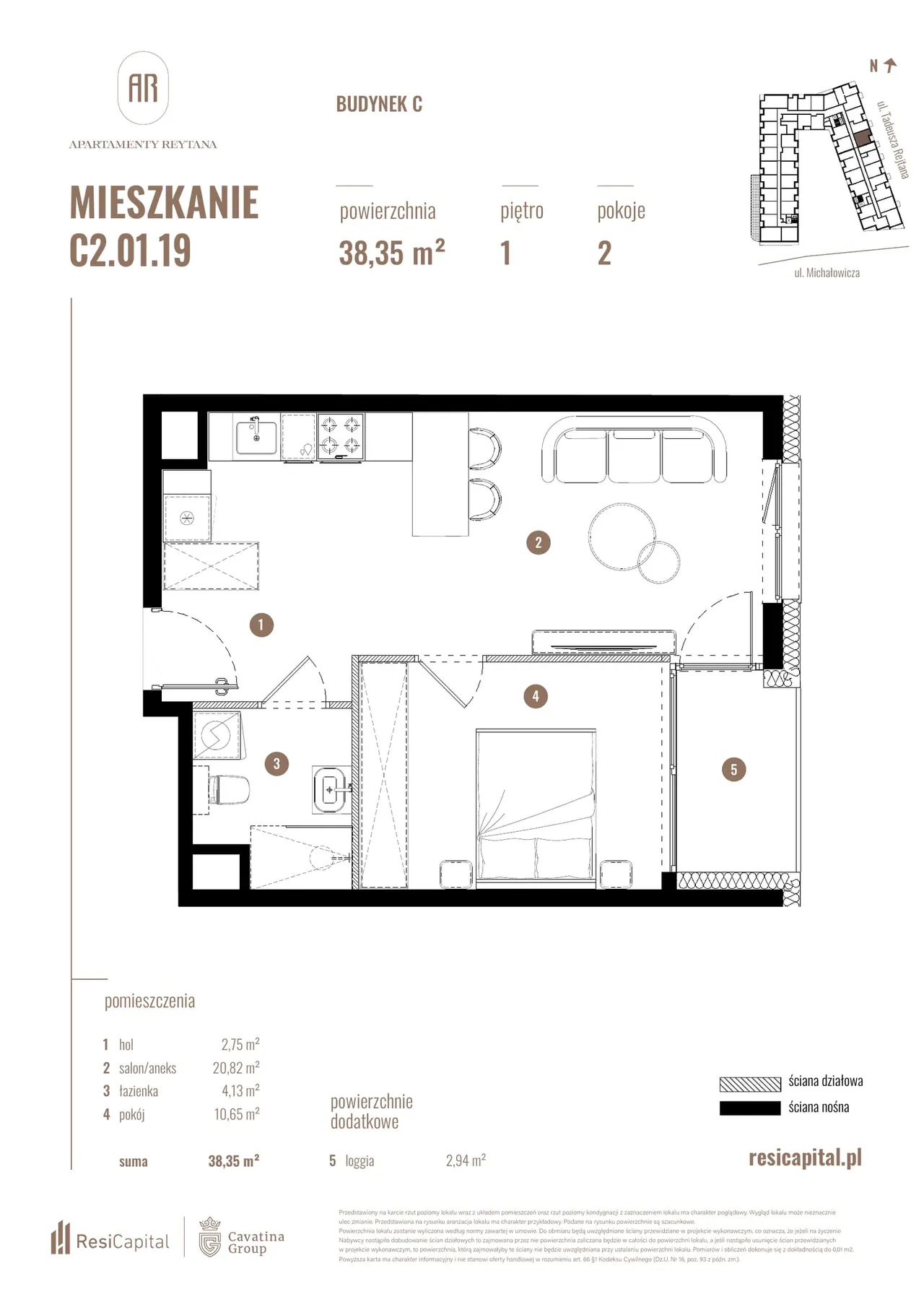 Лот C/C2.01.19 — Reytana, Michałowicza, Sikornik
