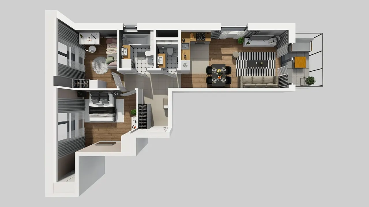 Лот APARTAMENTY BEETHOVENA_1_1_B_MK_94 — Józefa Piusa Dziekońskiego