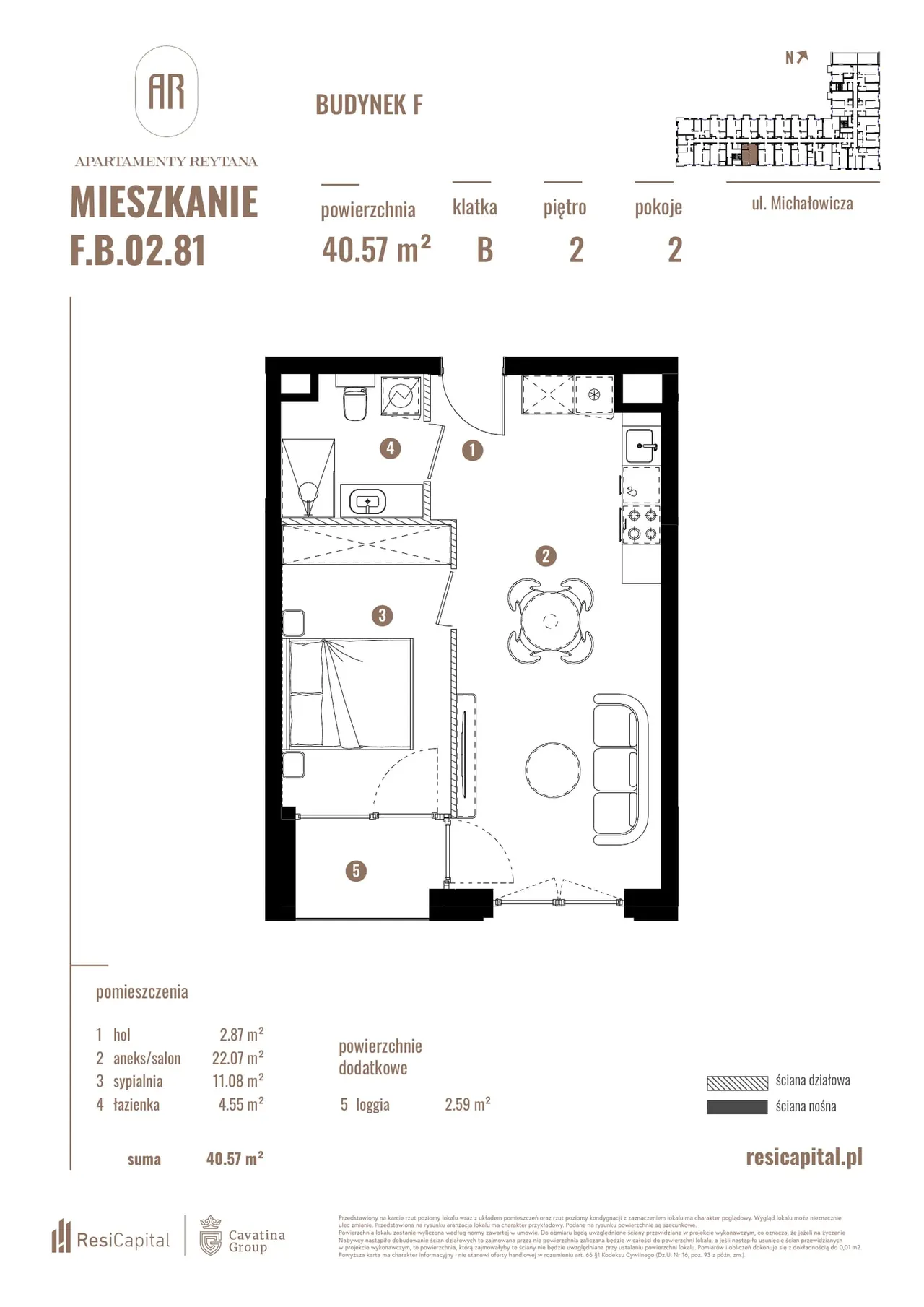 Lokal F/B/F.B.02.81 — Reytana, Michałowicza, Sikornik
