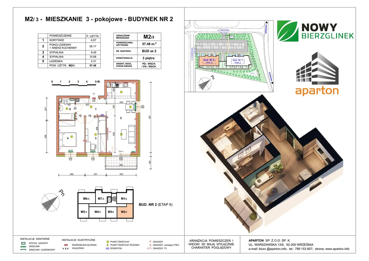 Лот M.2.3 — Nowoczesny Apartamentowiec Kaskada